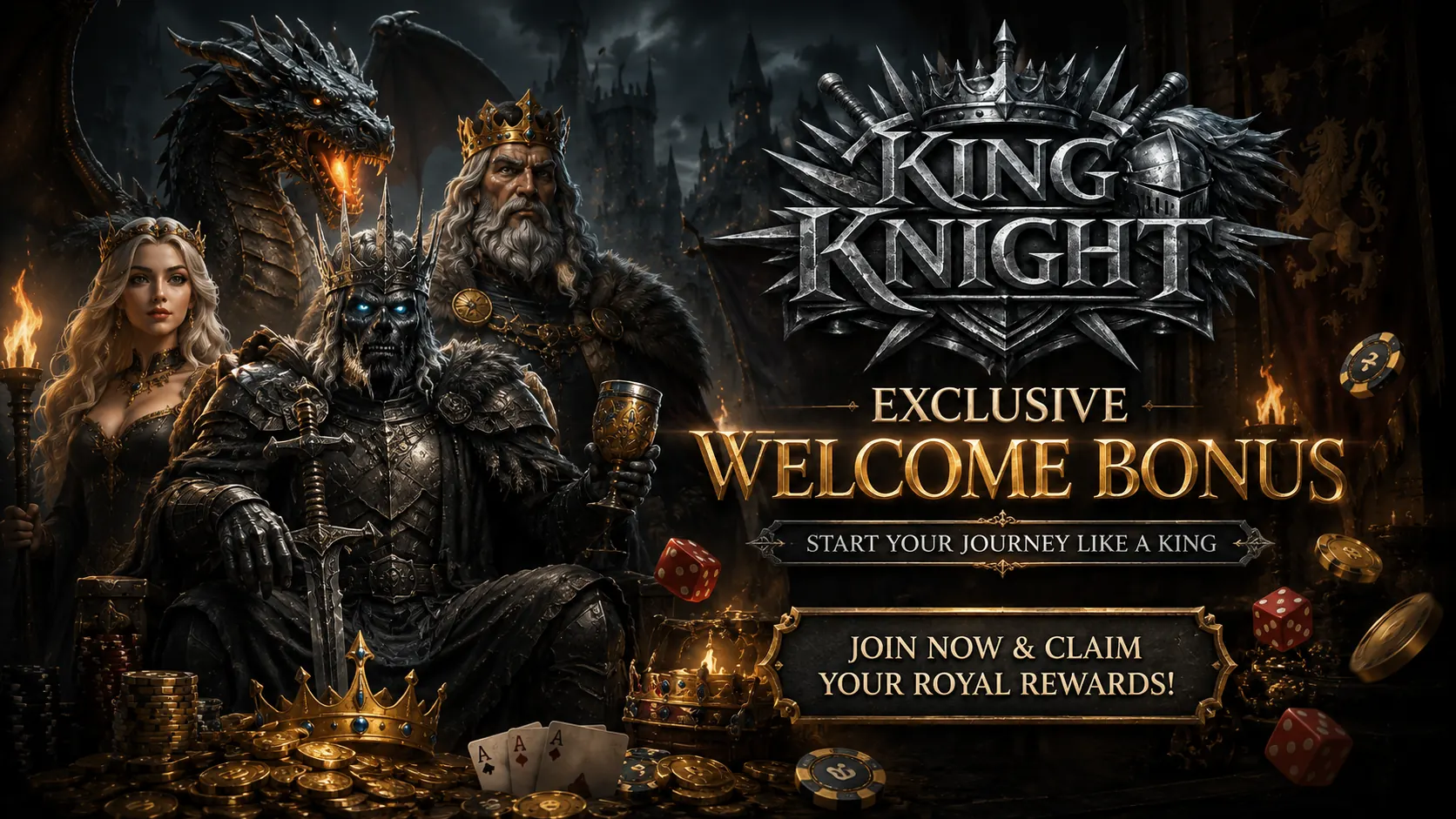 Bonus de bienvenue exclusif KingKnight — commencez votre aventure en roi